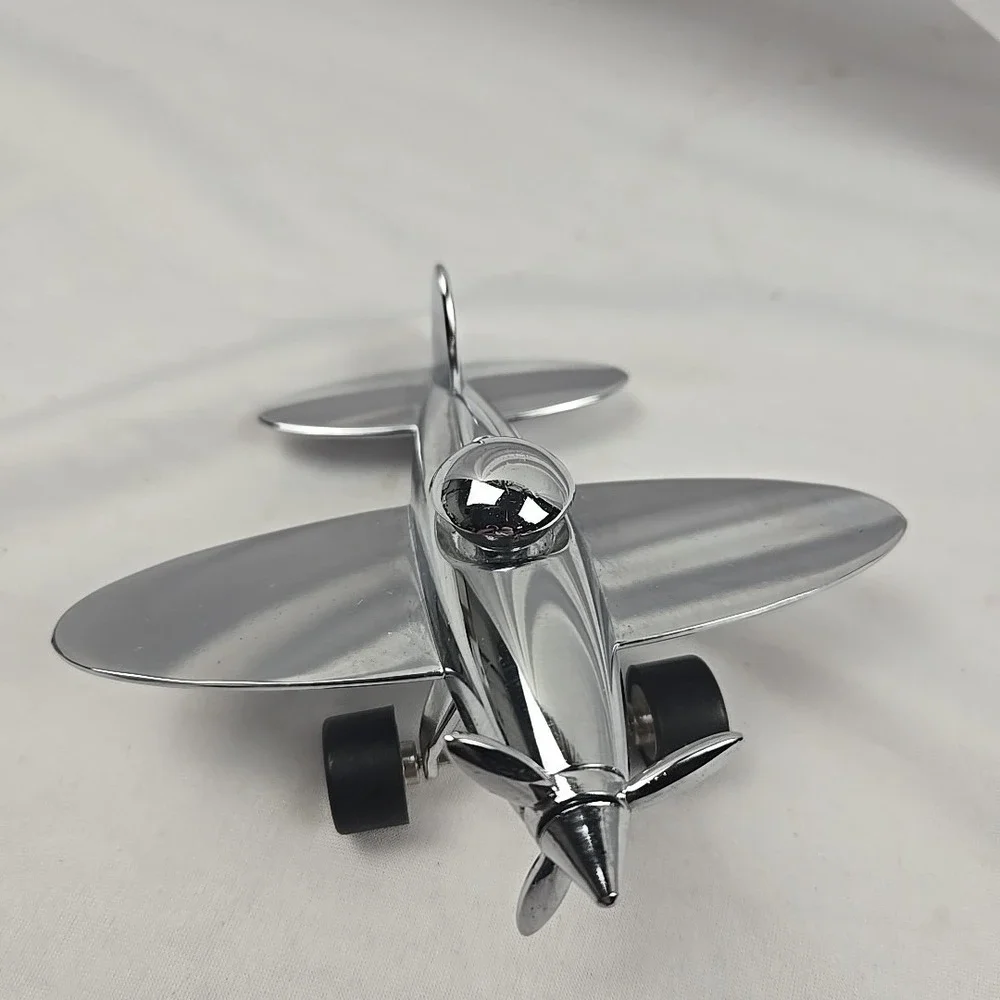 TROIKA Germany Polished Metal Airplane Magnetic‎ Paperweight / Desk Decor